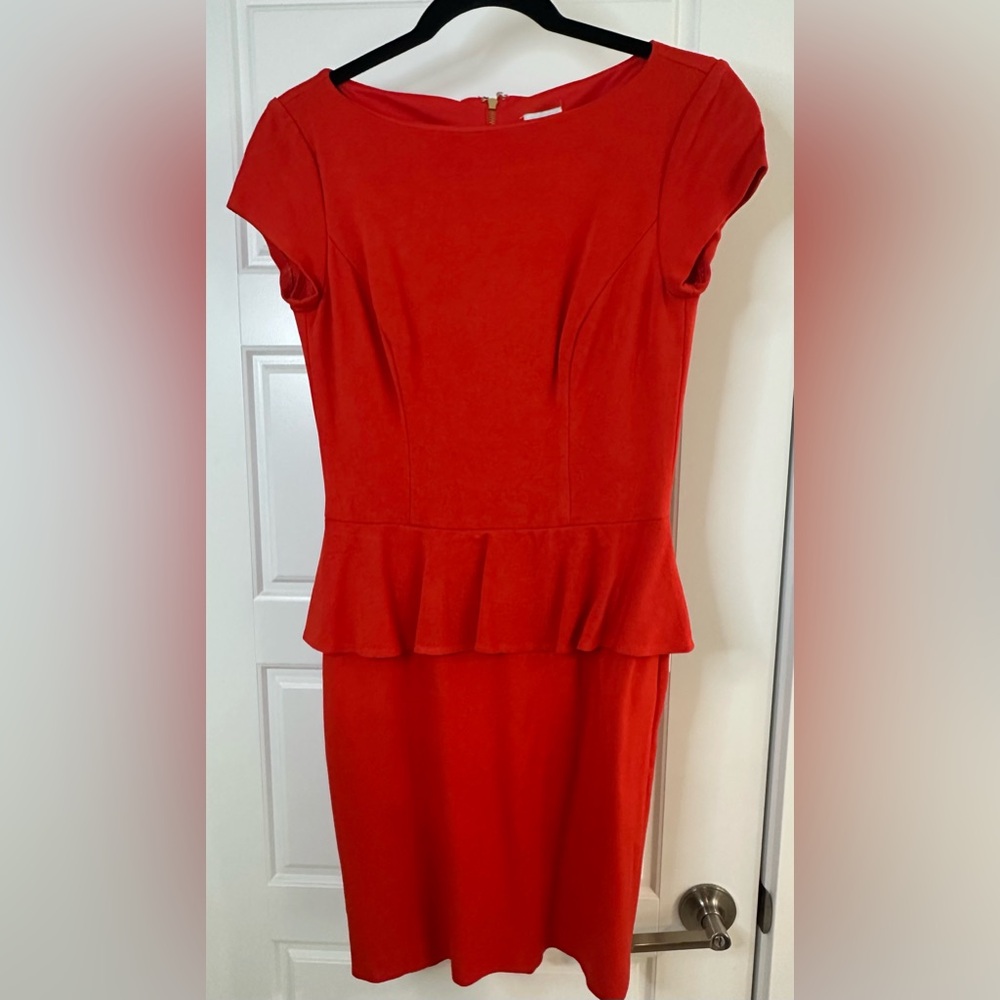 Cache Red Peplum Dress, size 6